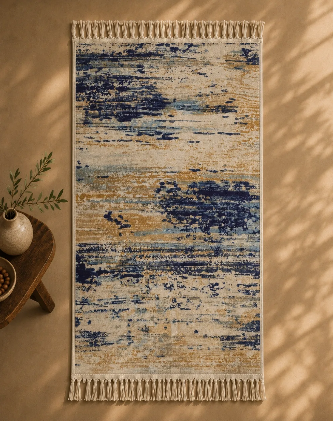Canvas & Cobalt Rug