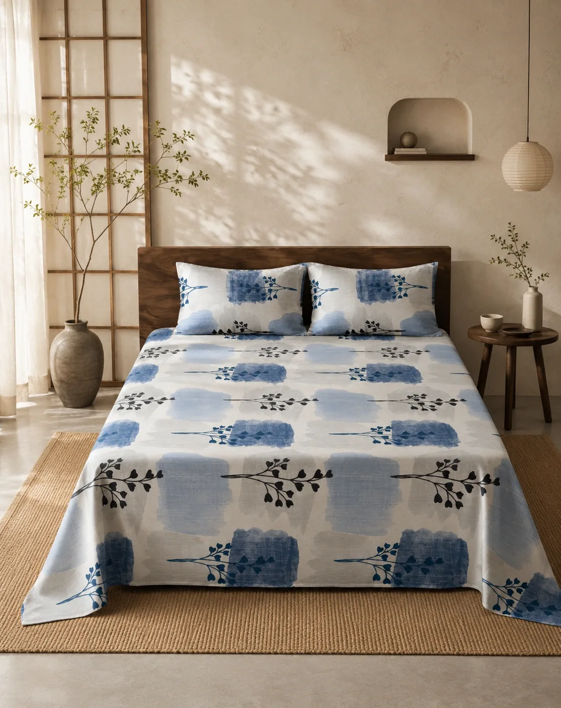 Indigo Sketch Bedsheet