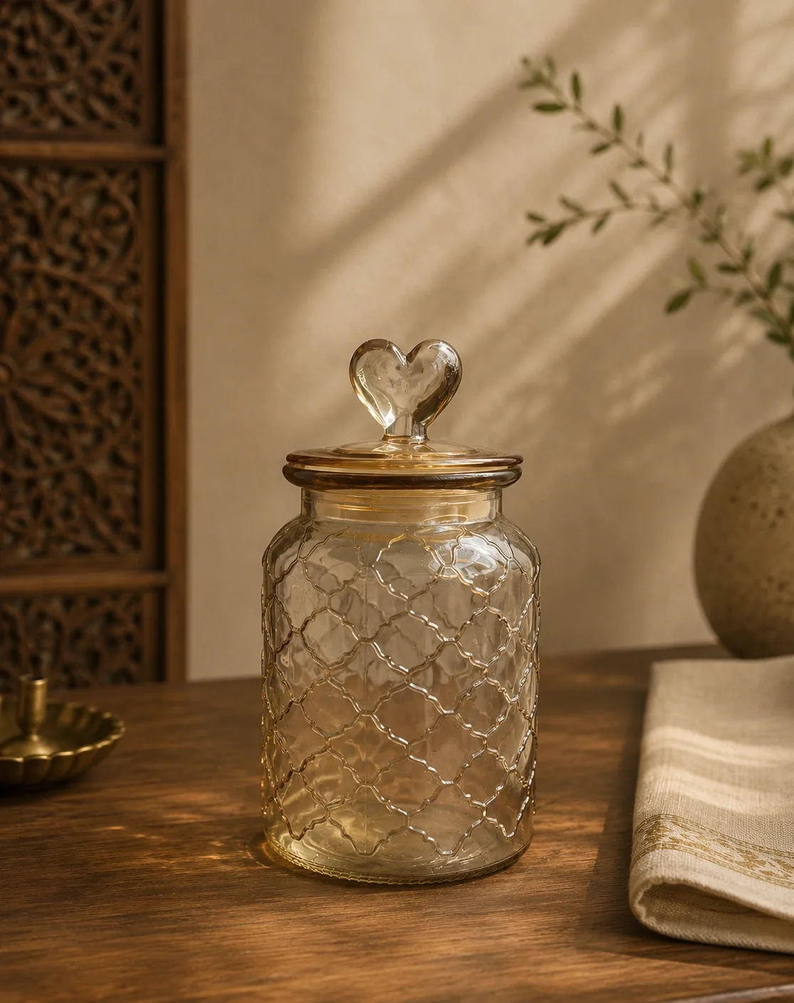 Golden Heart Jar