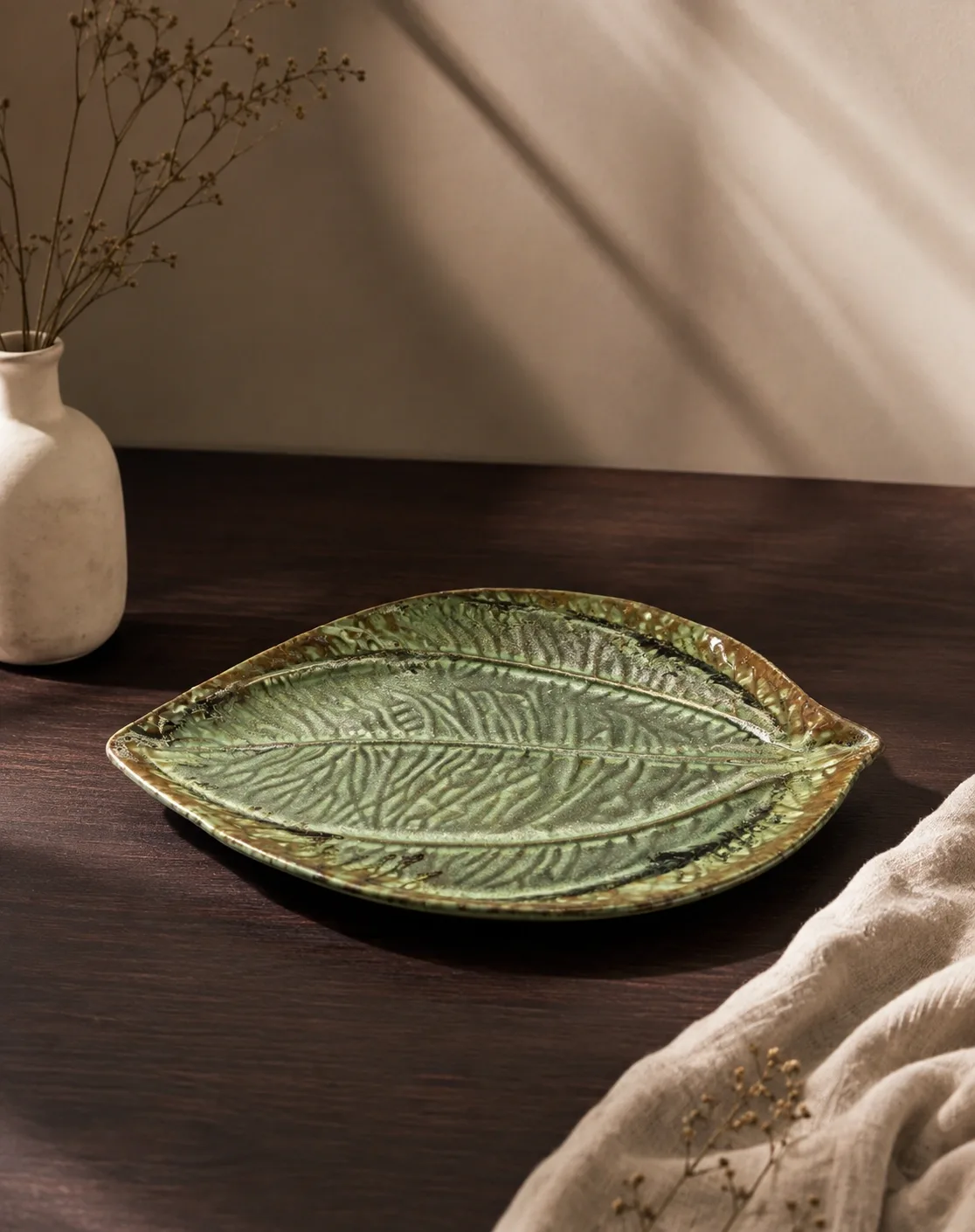 Gilded Leaf Platter