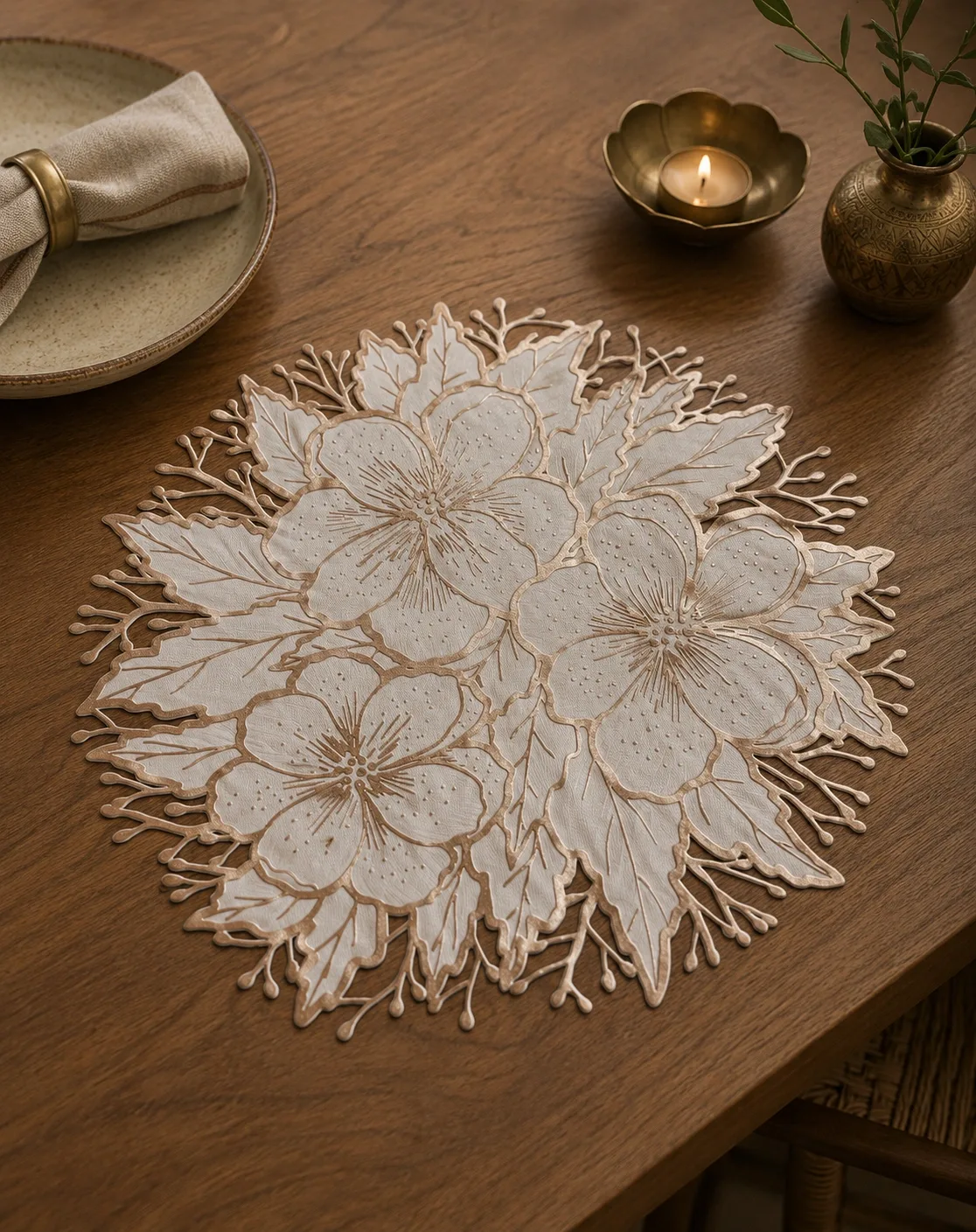 Gilded Leaf Placemat