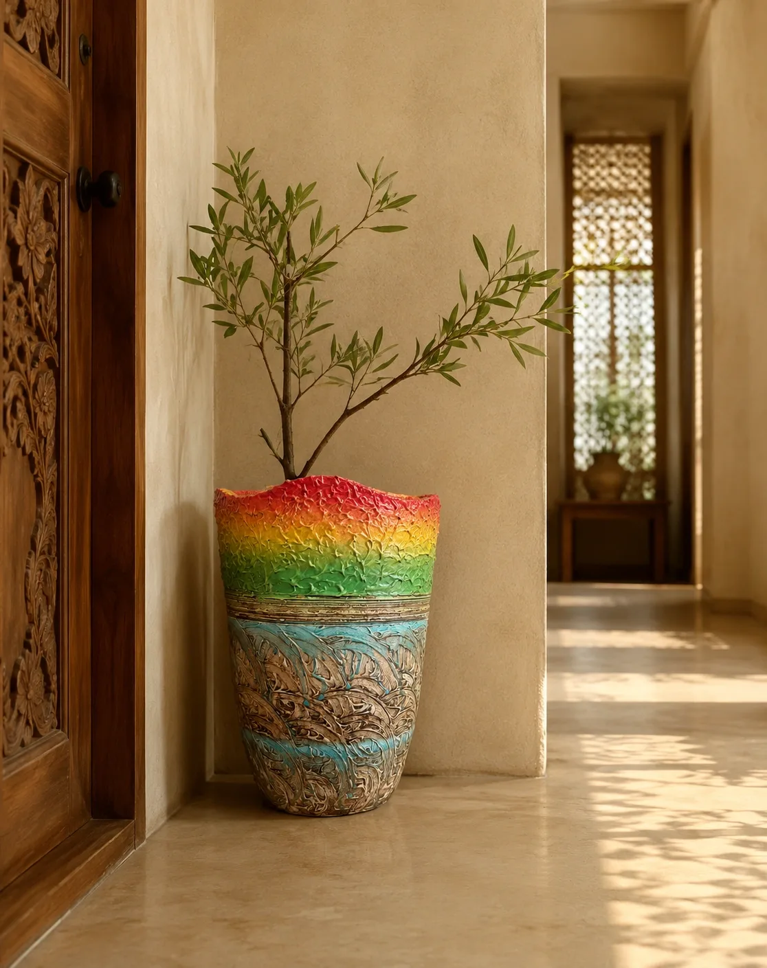 Harvest Helix Ceramic Planter