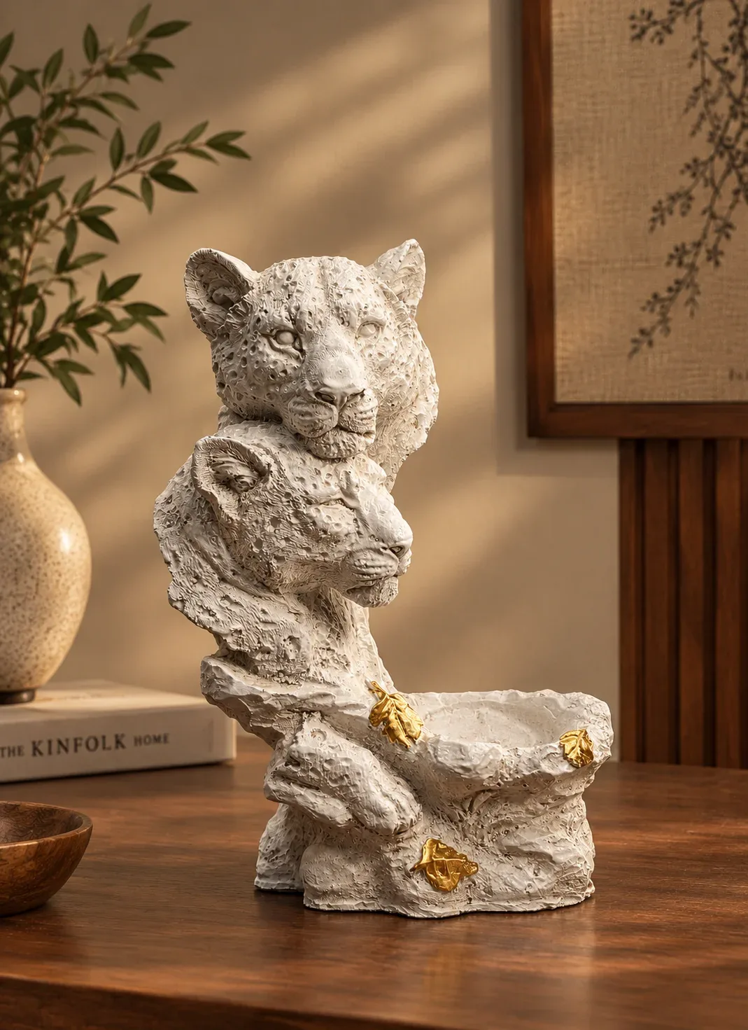Ace White Lion Themed Tea Light Holder