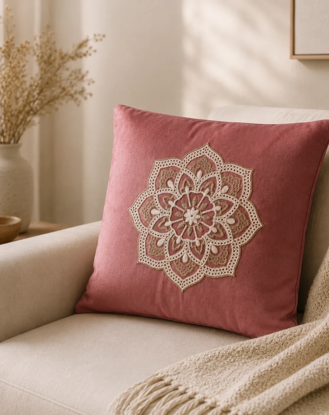 Mauve Mystique Cushion Cover