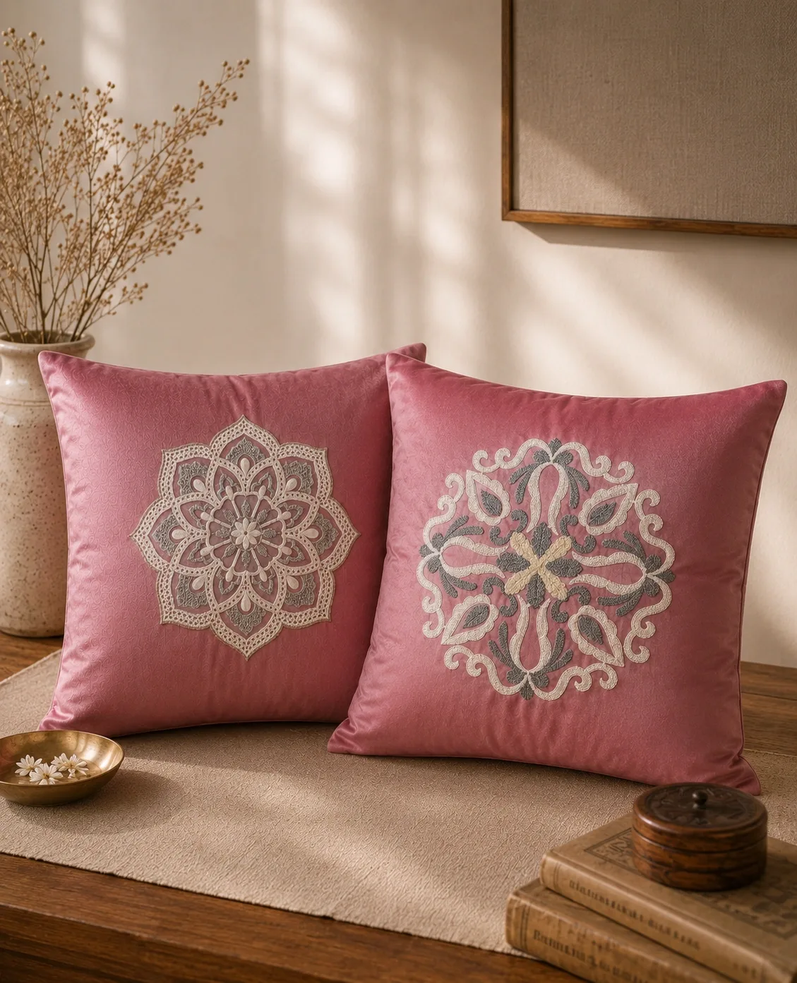 Mauve Mystique Cushion Cover