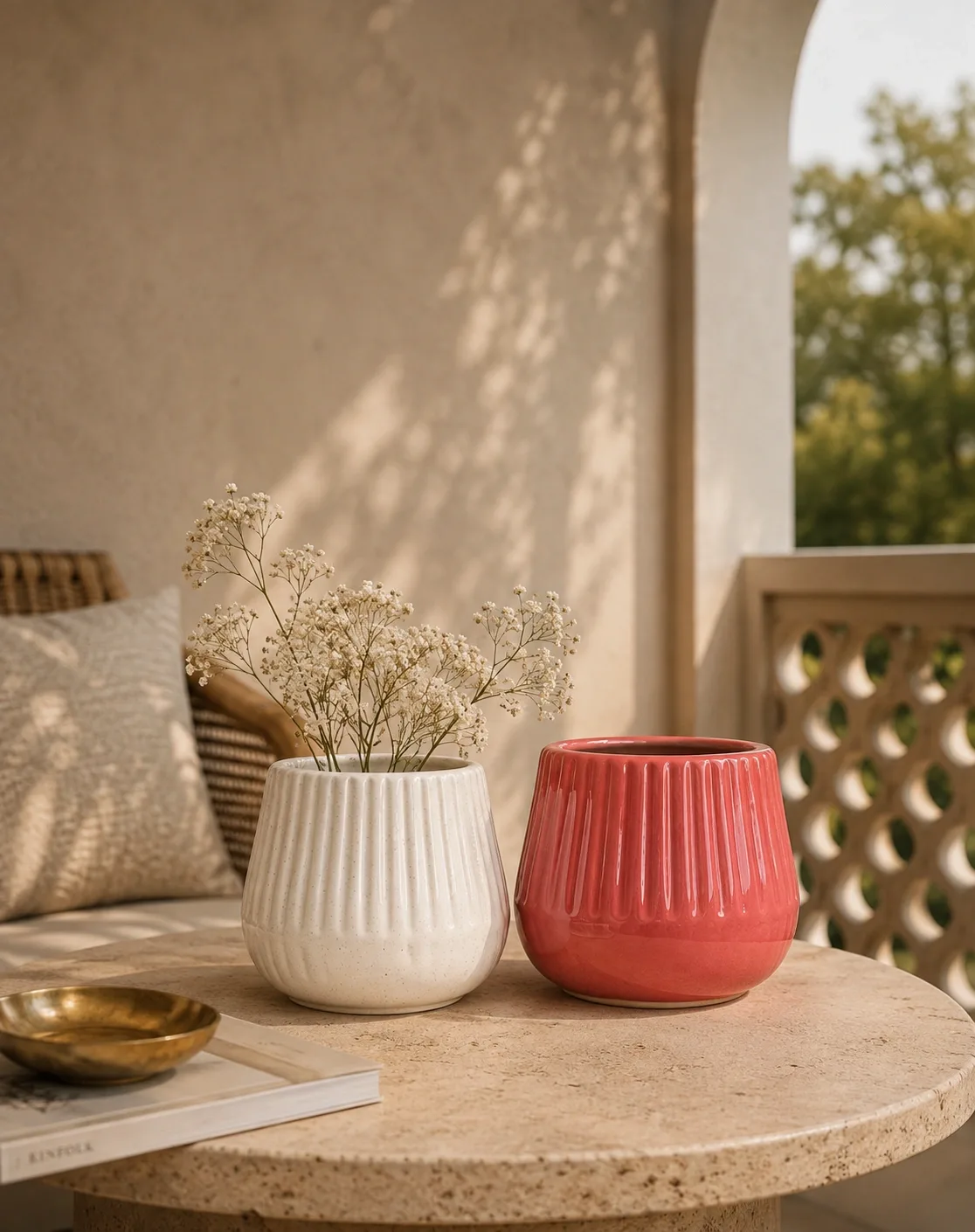 Duo Harmony Ceramic Vase Set