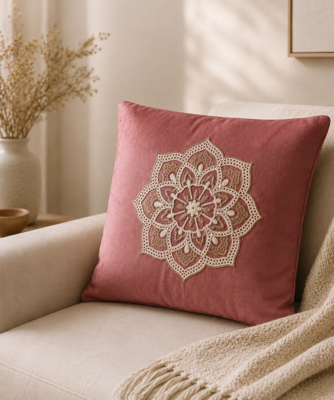 Mauve Mystique Cushion Cover By Krivis Nook