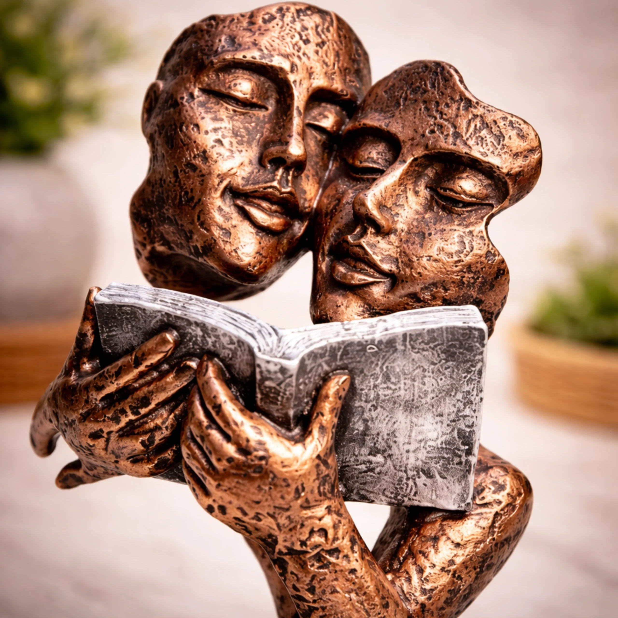 Shared Stories Duo Bronze Polyresin Couple Statue By Krivis Nook