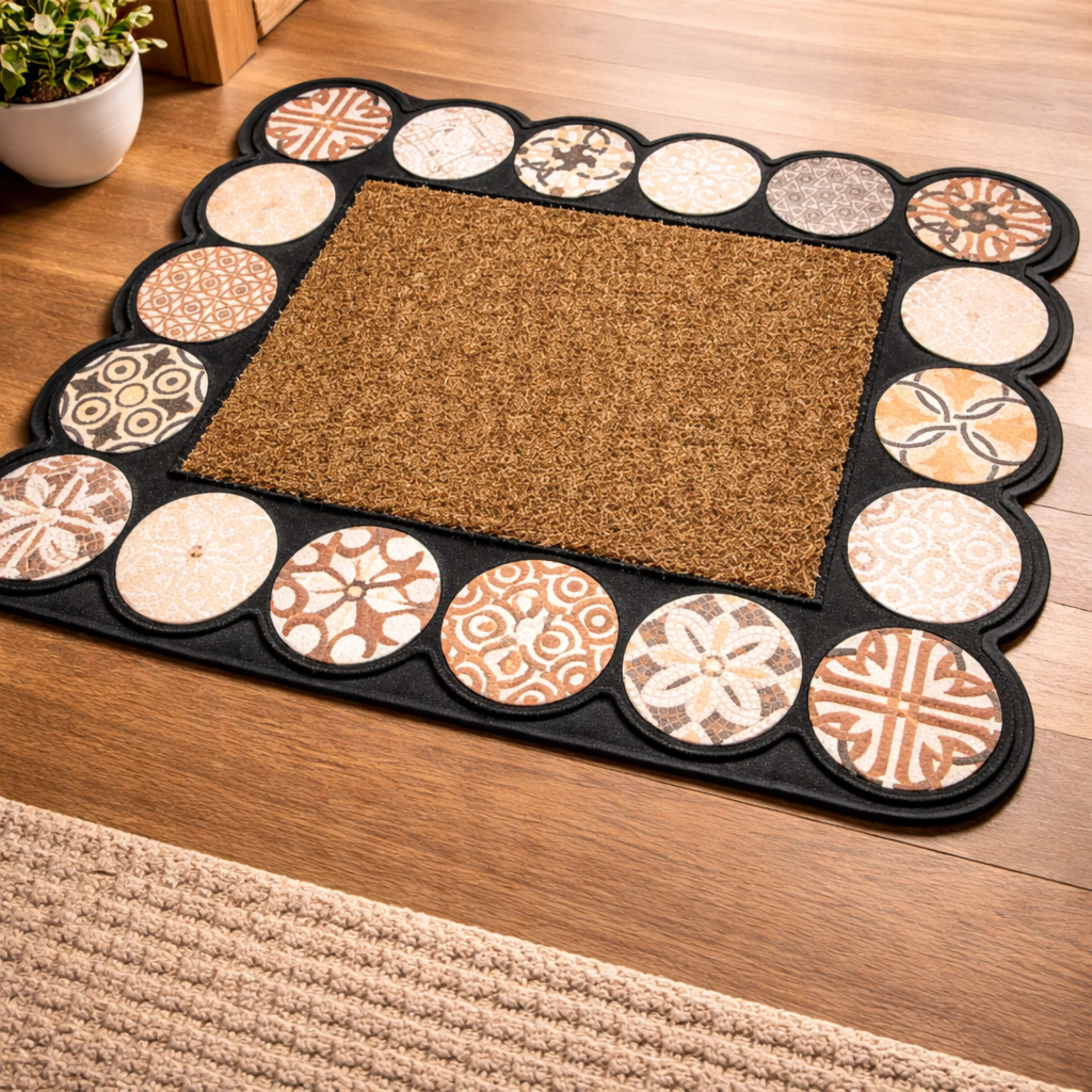 Entrance Mat Rangoli – Decorative Rubber Door Mat By Krivis Nook