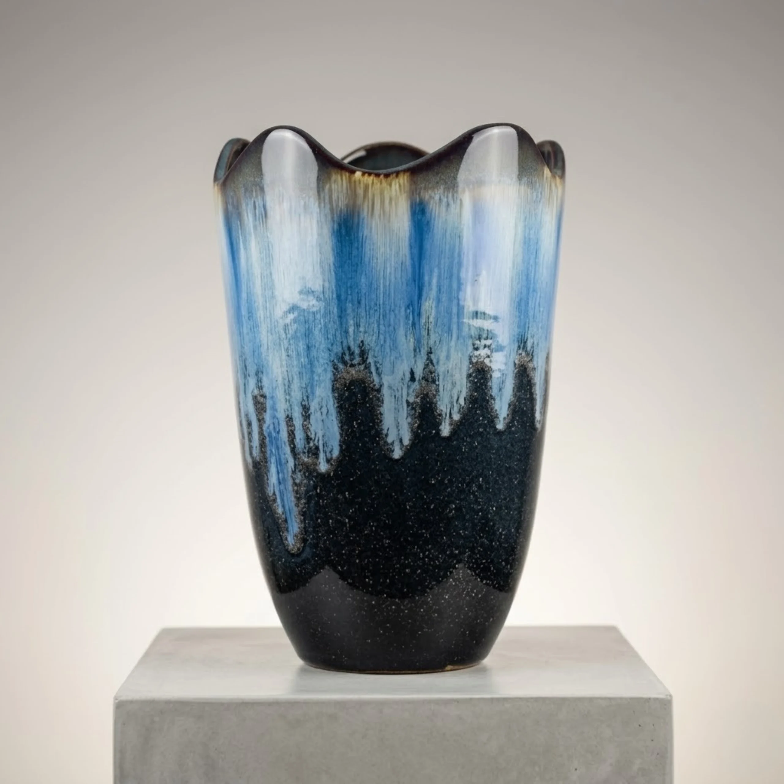 Indigo Nebula Planter By Krivis Nook | Ceramic Planter Vase
